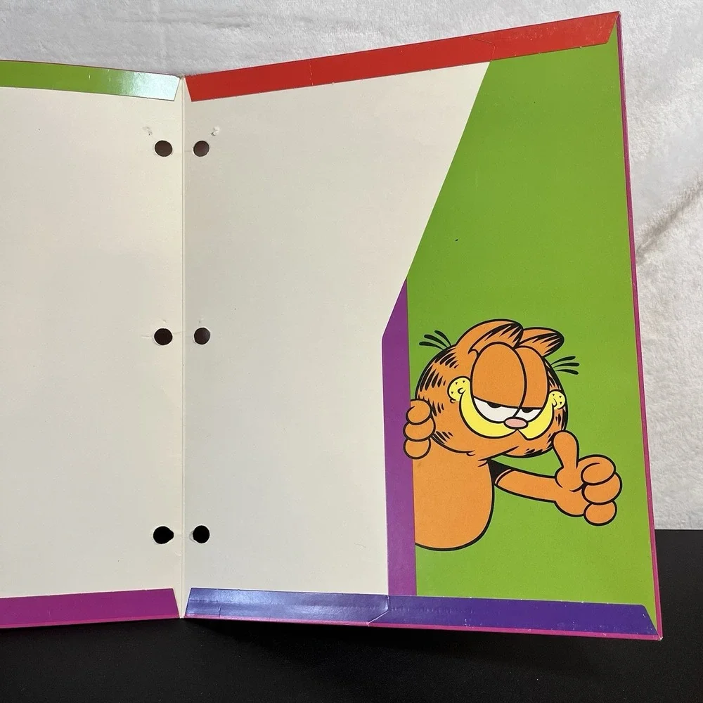Garfield Odie PAWS 3 Ring Binder Pocket Folders Jim Davis School Lot 3 Vintage
